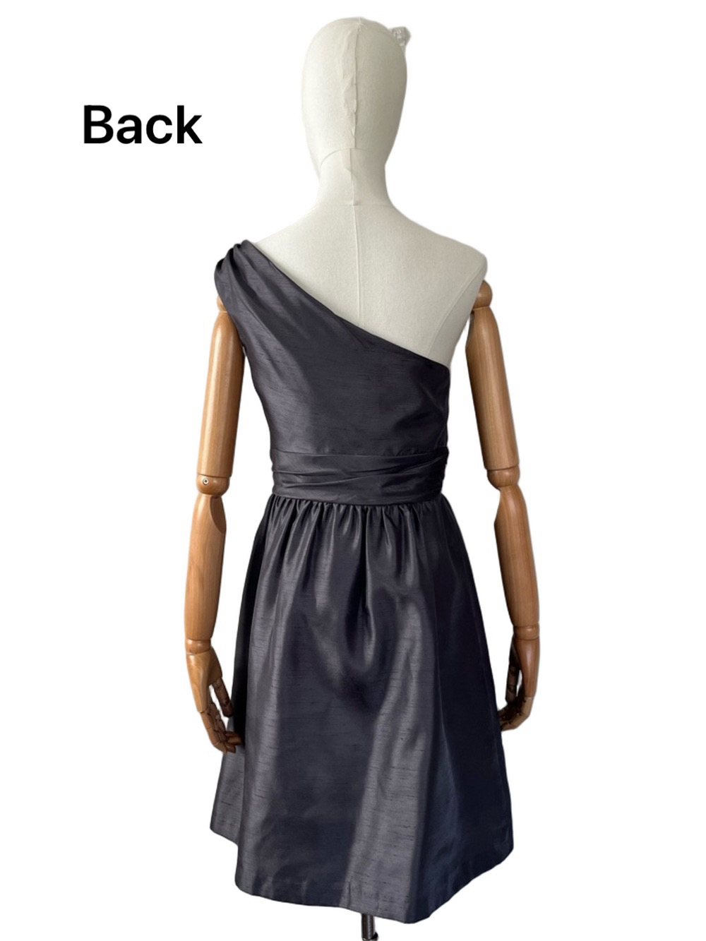 Jenny Yoo Charcoal One Shoulder Cocktail Dress A-Line Wedding Guest Size  8 - Picture 6 of 13
